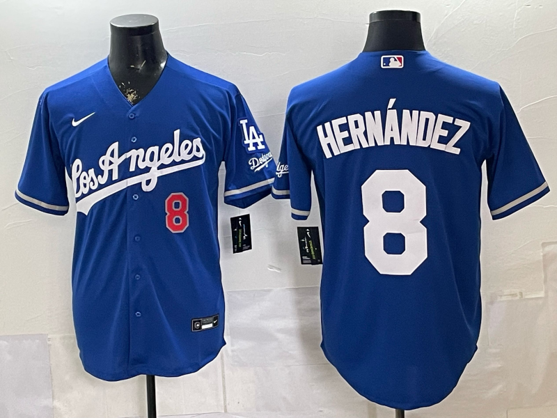 Men Los Angeles Dodgers #8 Hernandez blue Game 2026 Nike MLB Jersey 04010004